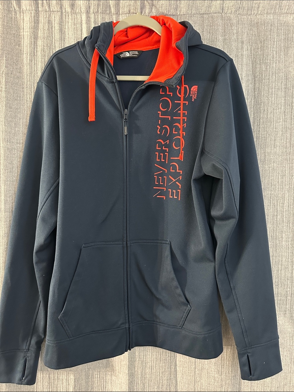 The North Face Navy & Orange Full-Zip Hoodie
